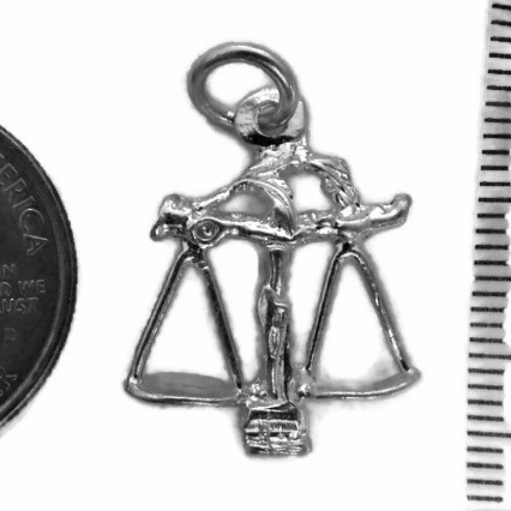 Libra Horoscope Zodiac Sign Unisex Pendant - Picture 4 of 5